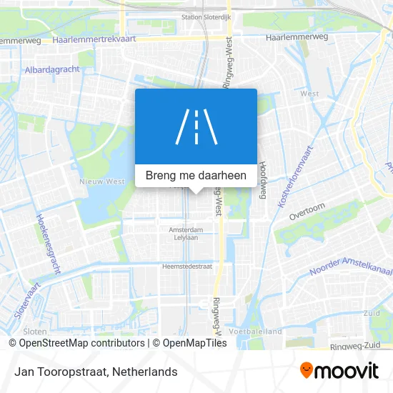 Jan Tooropstraat kaart