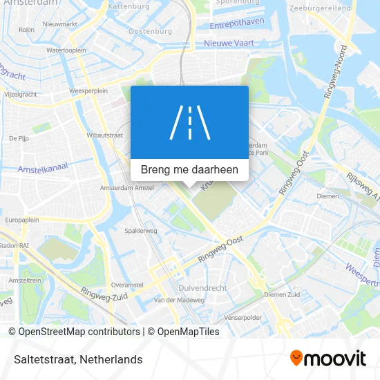 Saltetstraat kaart