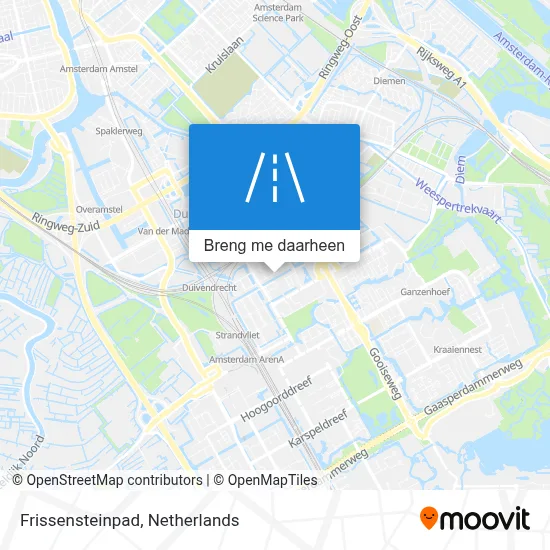 Frissensteinpad kaart