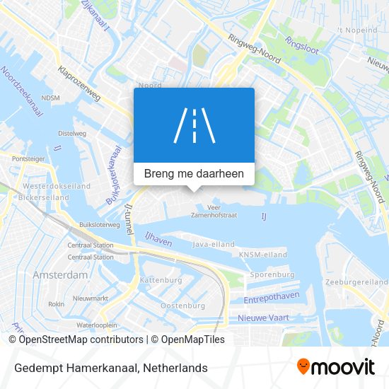 Gedempt Hamerkanaal kaart