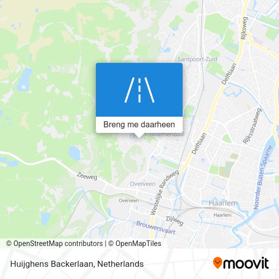 Huijghens Backerlaan kaart