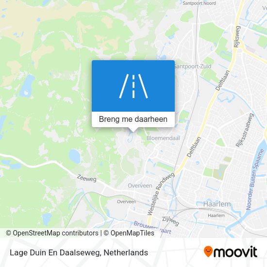 Lage Duin En Daalseweg kaart