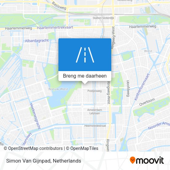Simon Van Gijnpad kaart