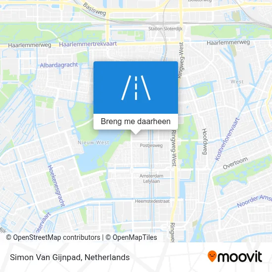 Simon Van Gijnpad kaart