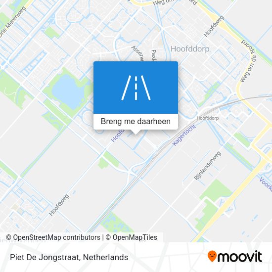 Piet De Jongstraat kaart