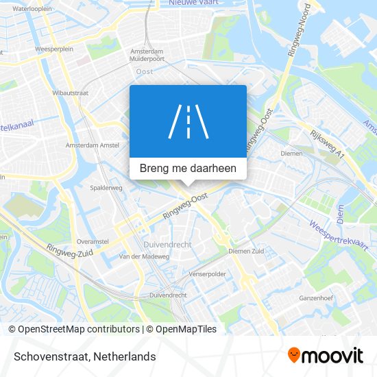 Schovenstraat kaart