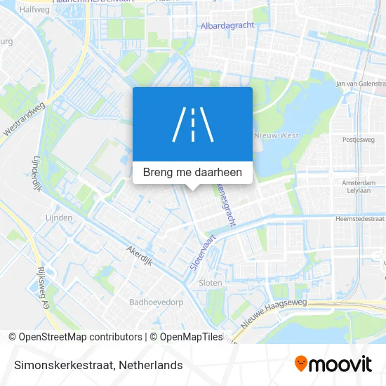 Simonskerkestraat kaart