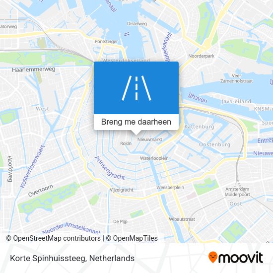 Korte Spinhuissteeg kaart