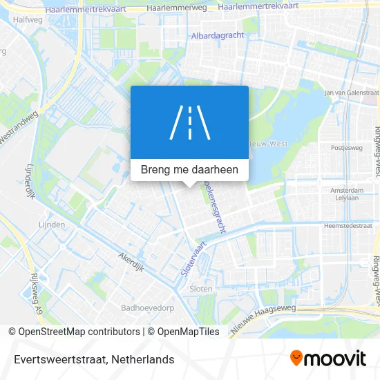 Evertsweertstraat kaart