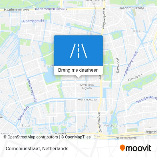 Comeniusstraat kaart