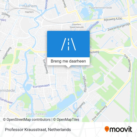 Professor Krausstraat kaart