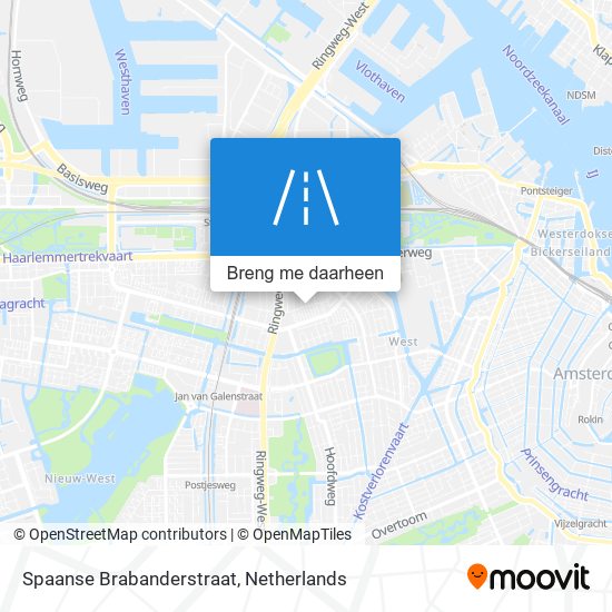 Spaanse Brabanderstraat kaart