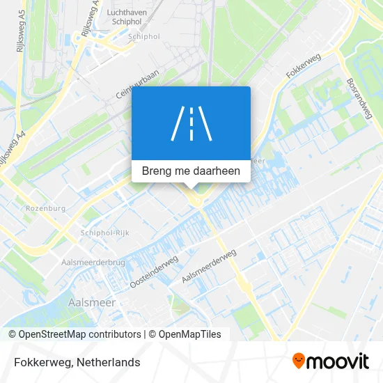 Fokkerweg kaart