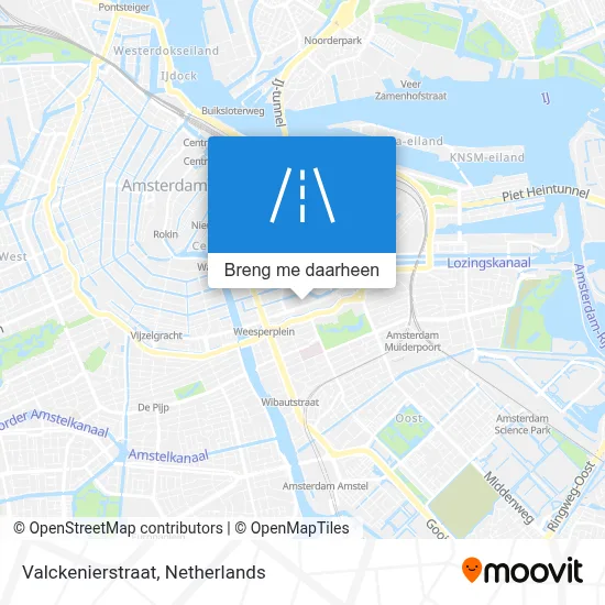 Valckenierstraat kaart