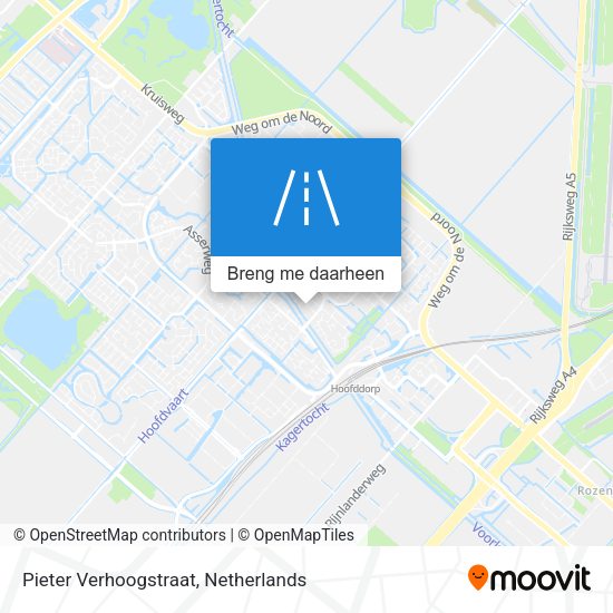 Pieter Verhoogstraat kaart
