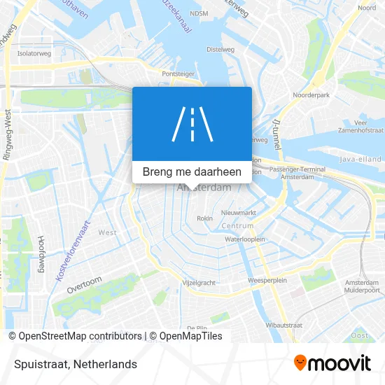 Spuistraat kaart