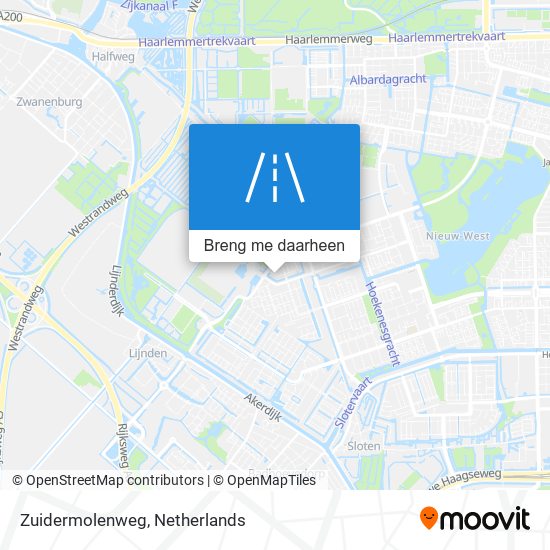 Zuidermolenweg kaart