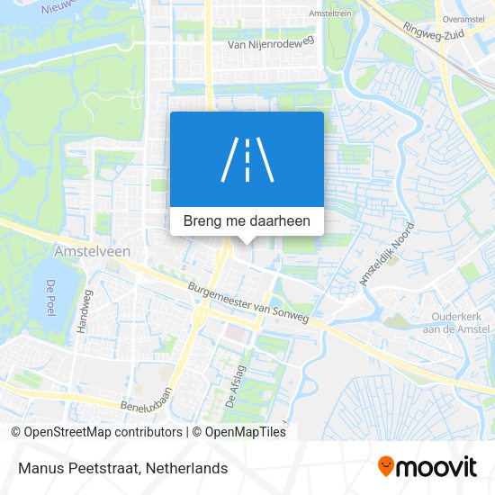 Manus Peetstraat kaart