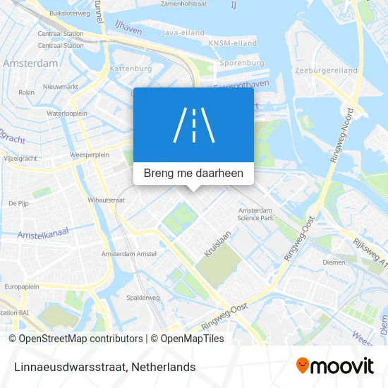 Linnaeusdwarsstraat kaart