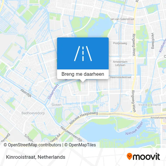 Kinrooistraat kaart