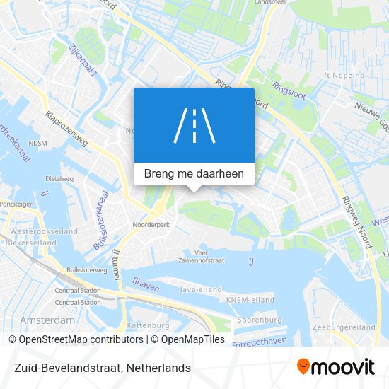 Zuid-Bevelandstraat kaart