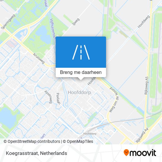 Koegrasstraat kaart