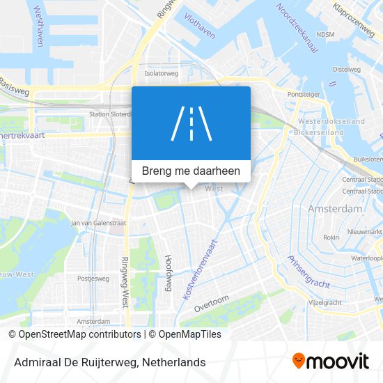 Admiraal De Ruijterweg kaart
