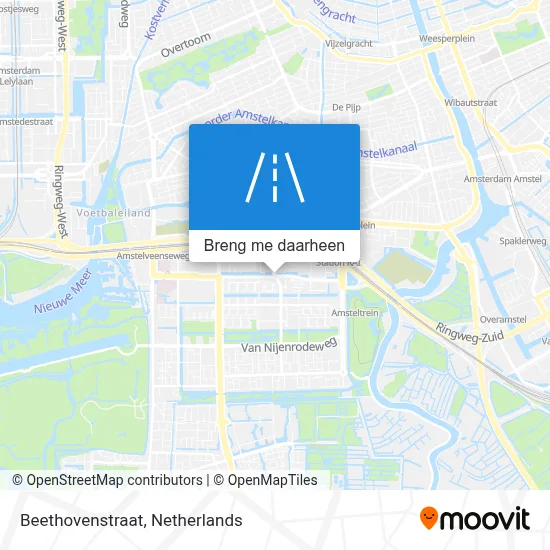 Beethovenstraat kaart