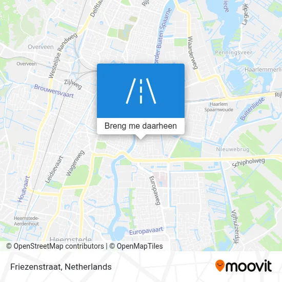 Friezenstraat kaart