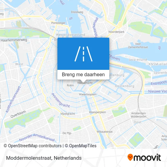 Moddermolenstraat kaart