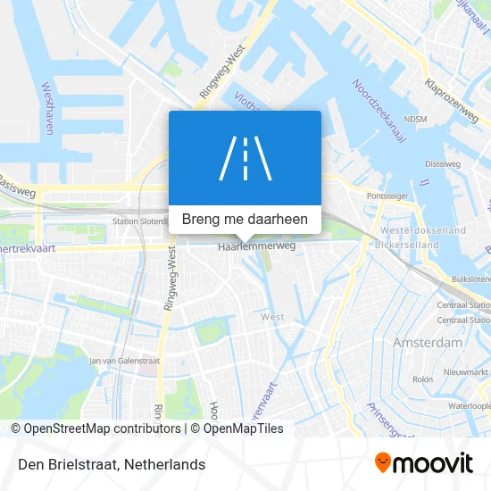 Den Brielstraat kaart