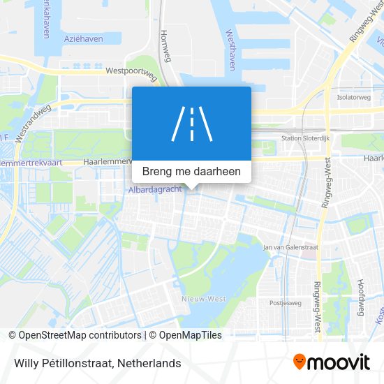 Willy Pétillonstraat kaart