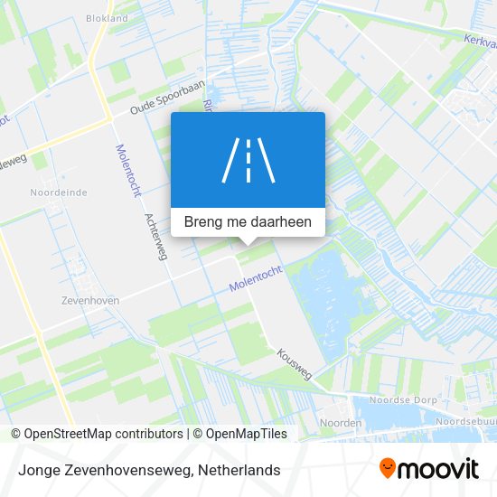 Jonge Zevenhovenseweg kaart