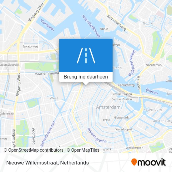 Nieuwe Willemsstraat kaart