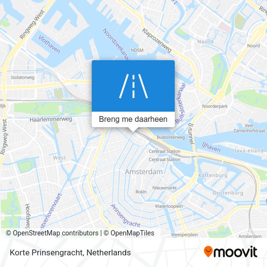 Korte Prinsengracht kaart