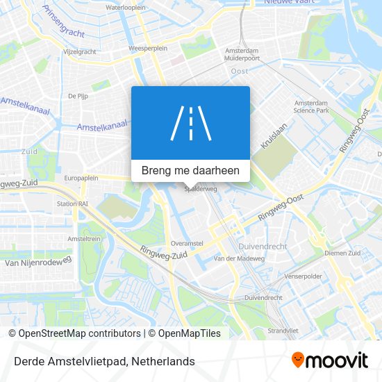 Derde Amstelvlietpad kaart
