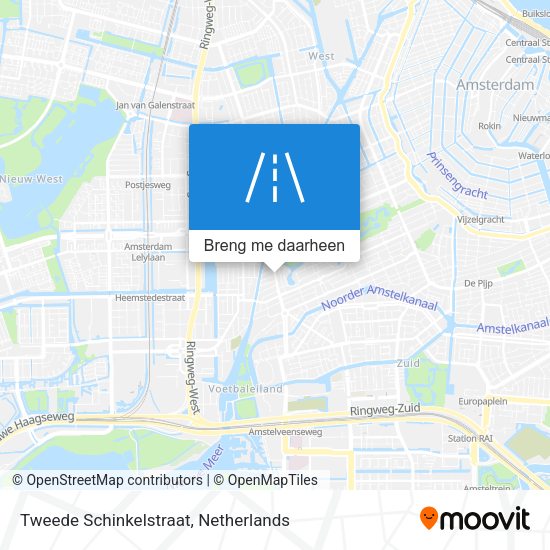Tweede Schinkelstraat kaart