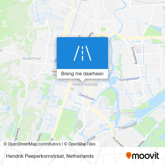 Hendrik Peeperkornstraat kaart