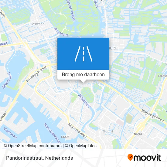Pandorinastraat kaart