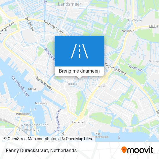 Fanny Durackstraat kaart