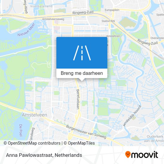 Anna Pawlowastraat kaart
