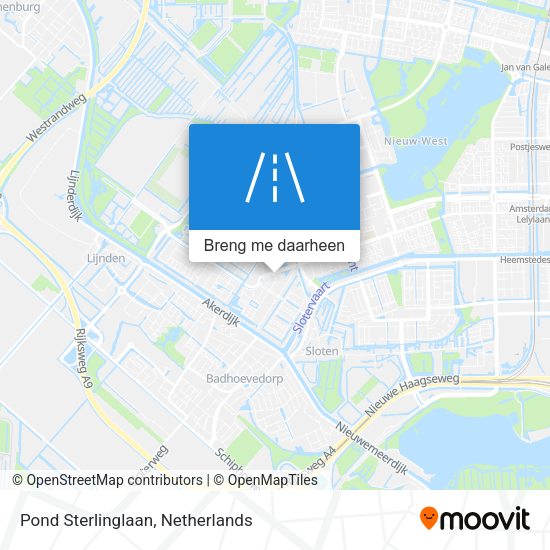Pond Sterlinglaan kaart