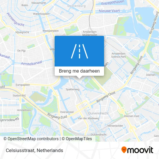 Celsiusstraat kaart