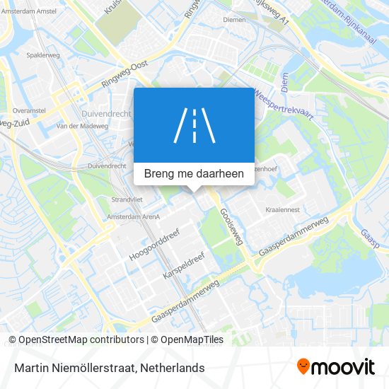 Martin Niemöllerstraat kaart