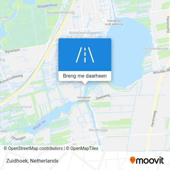 Zuidhoek kaart