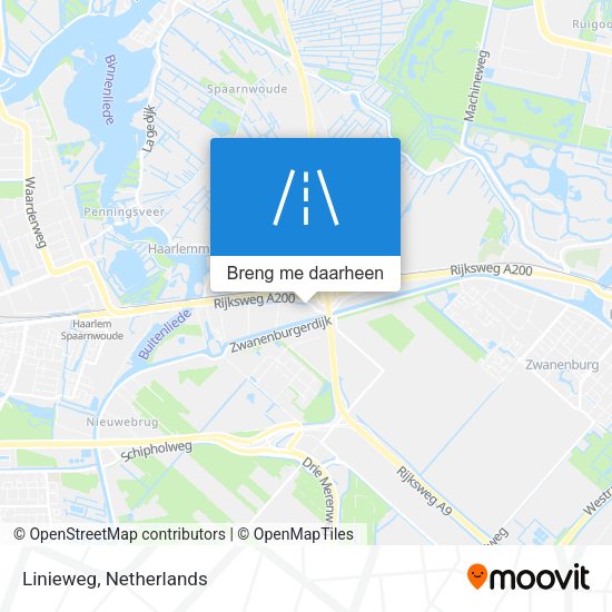 Linieweg kaart