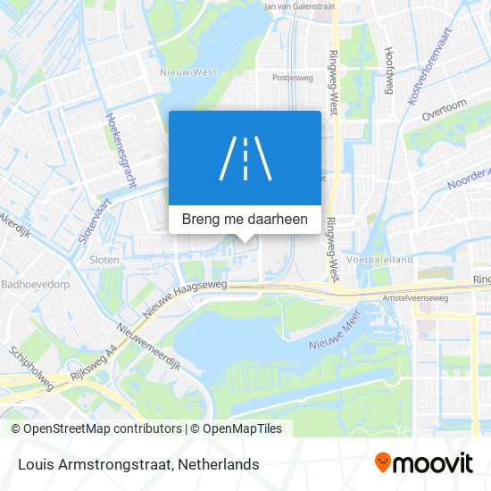 Louis Armstrongstraat kaart