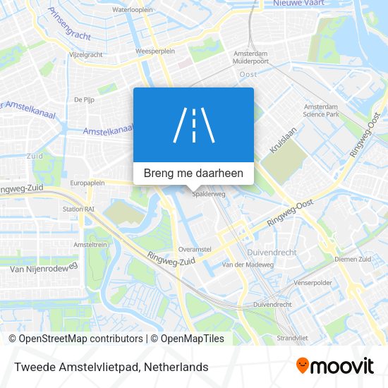 Tweede Amstelvlietpad kaart