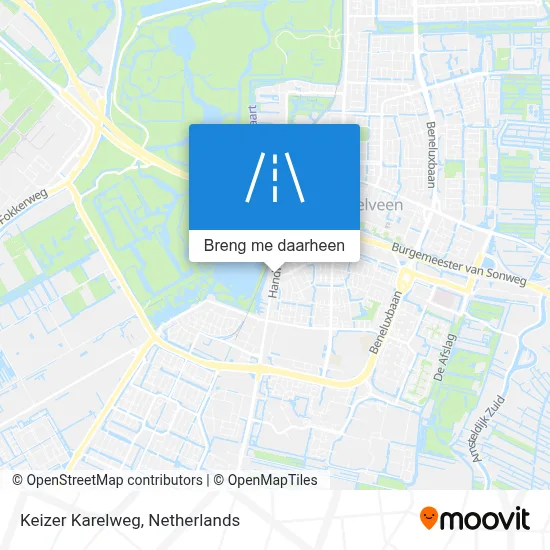 Keizer Karelweg kaart