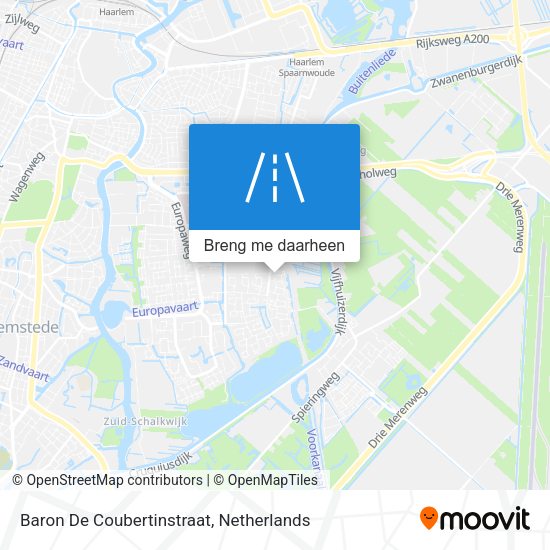 Baron De Coubertinstraat kaart